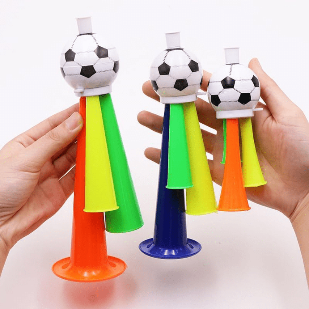 Vuvuzela horn noise maker for stadium cheering, featuring a loud 3-tone plastic design, measuring 35cm in length, perfect for enhancing 0